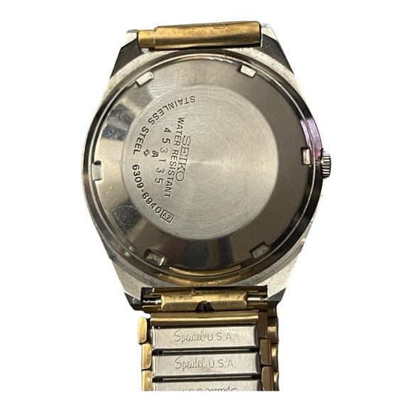Seiko 5 Vintage Automatic 6309-8940 Day Date Mens Wrist Watch - Works - Picture 4 of 8